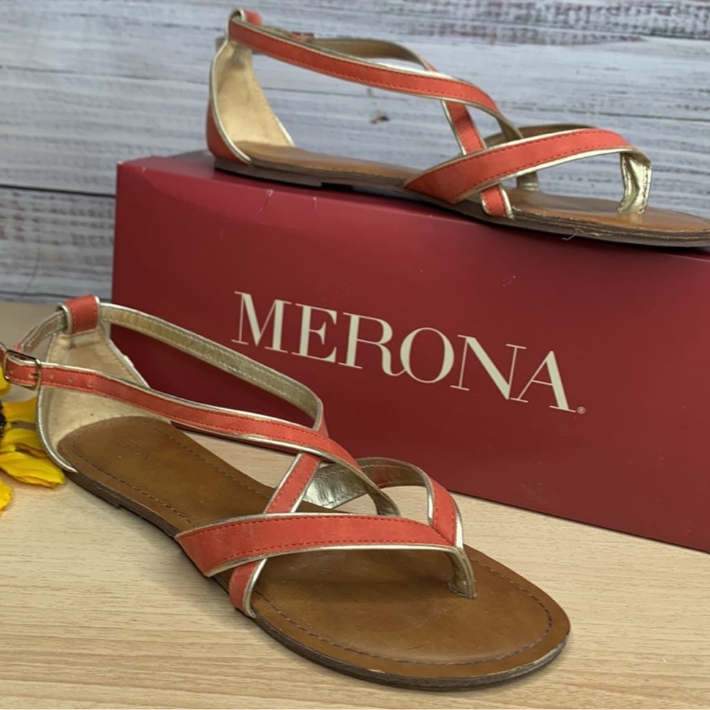 Merona Faux Leather Criscross Sandals